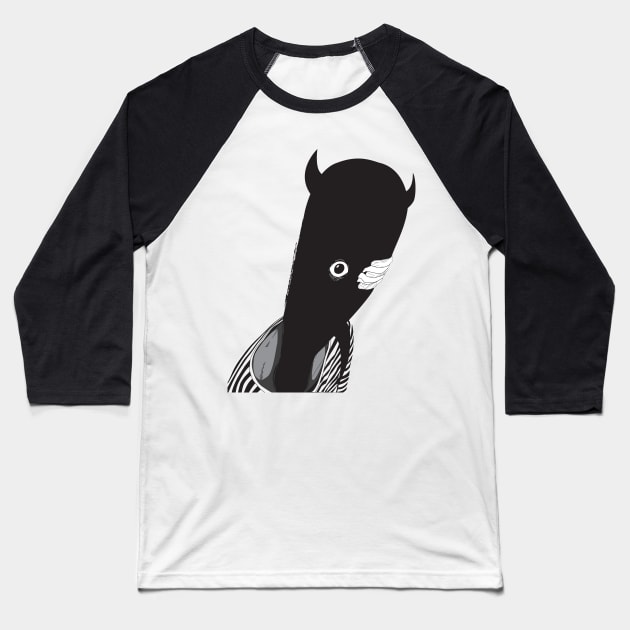 Calm Down Punpun Baseball T-Shirt by Vxolence